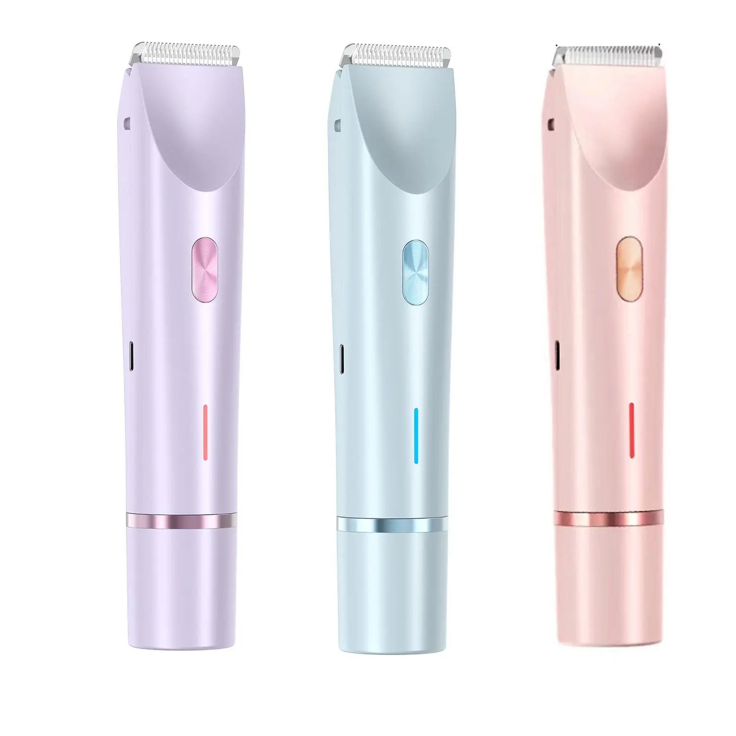 Effortless Elegance: Cordless Rechargeable 2-in-1 Electric Hair Trimmer for Women - Perfect for Face, Underarms, and Legs