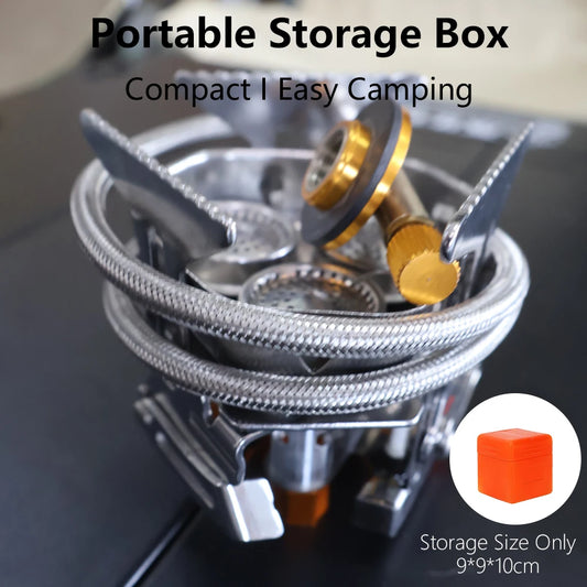 Réchaud de camping gaz 5800W - boite de rangement compacte