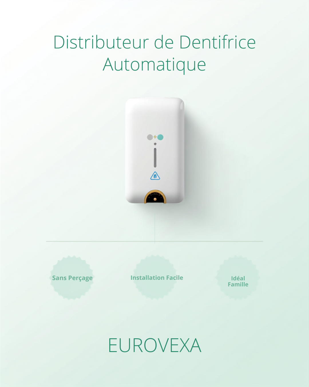Distributeur de Dentifrice Automatique Mural EUROVEXA
