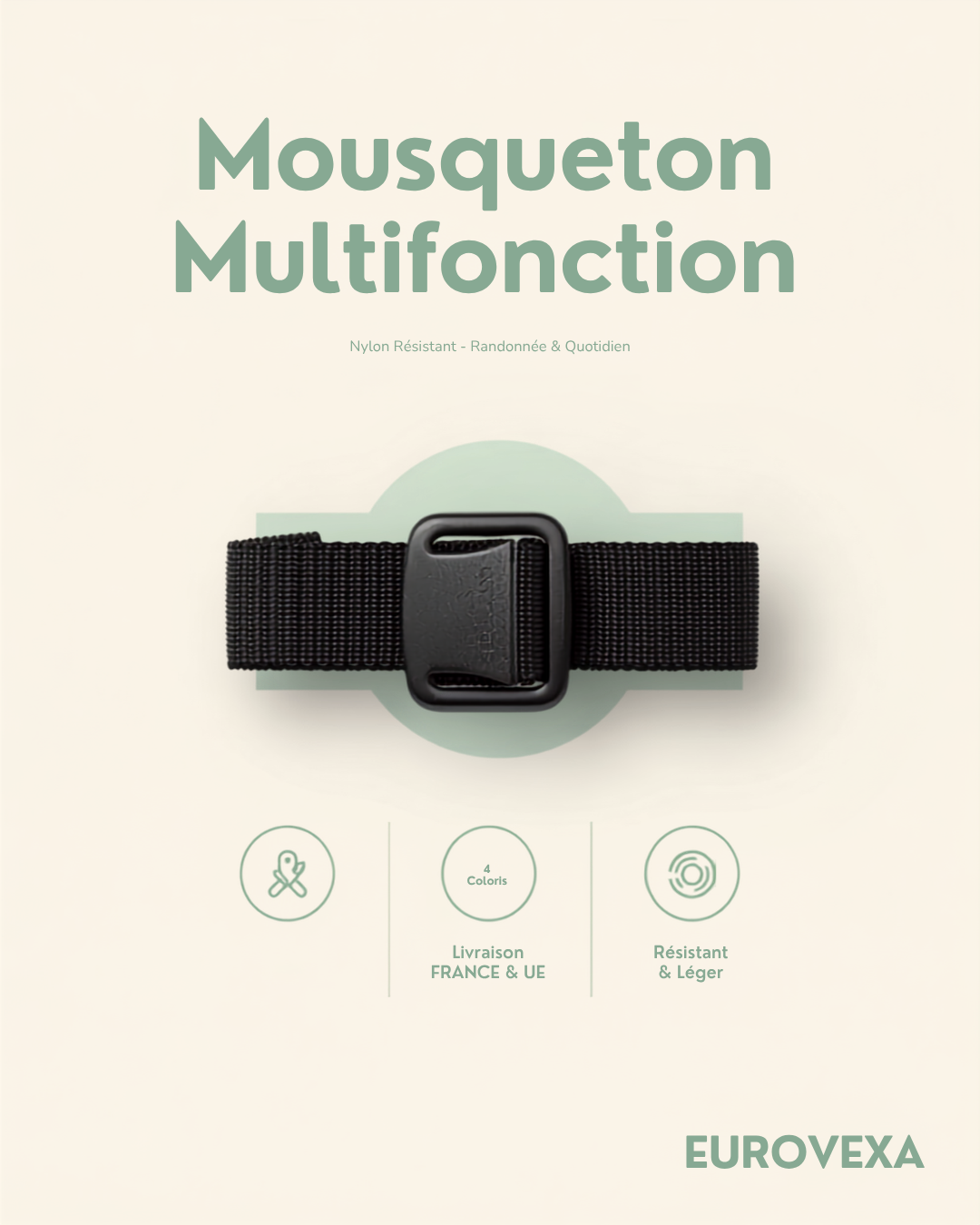 Mousqueton Multifonction Nylon EUROVEXA