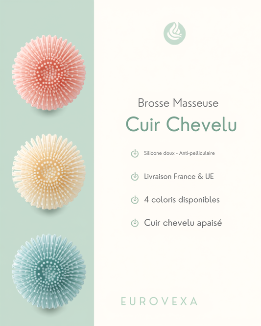 Brosse Masseuse Cuir Chevelu Silicone EUROVEXA