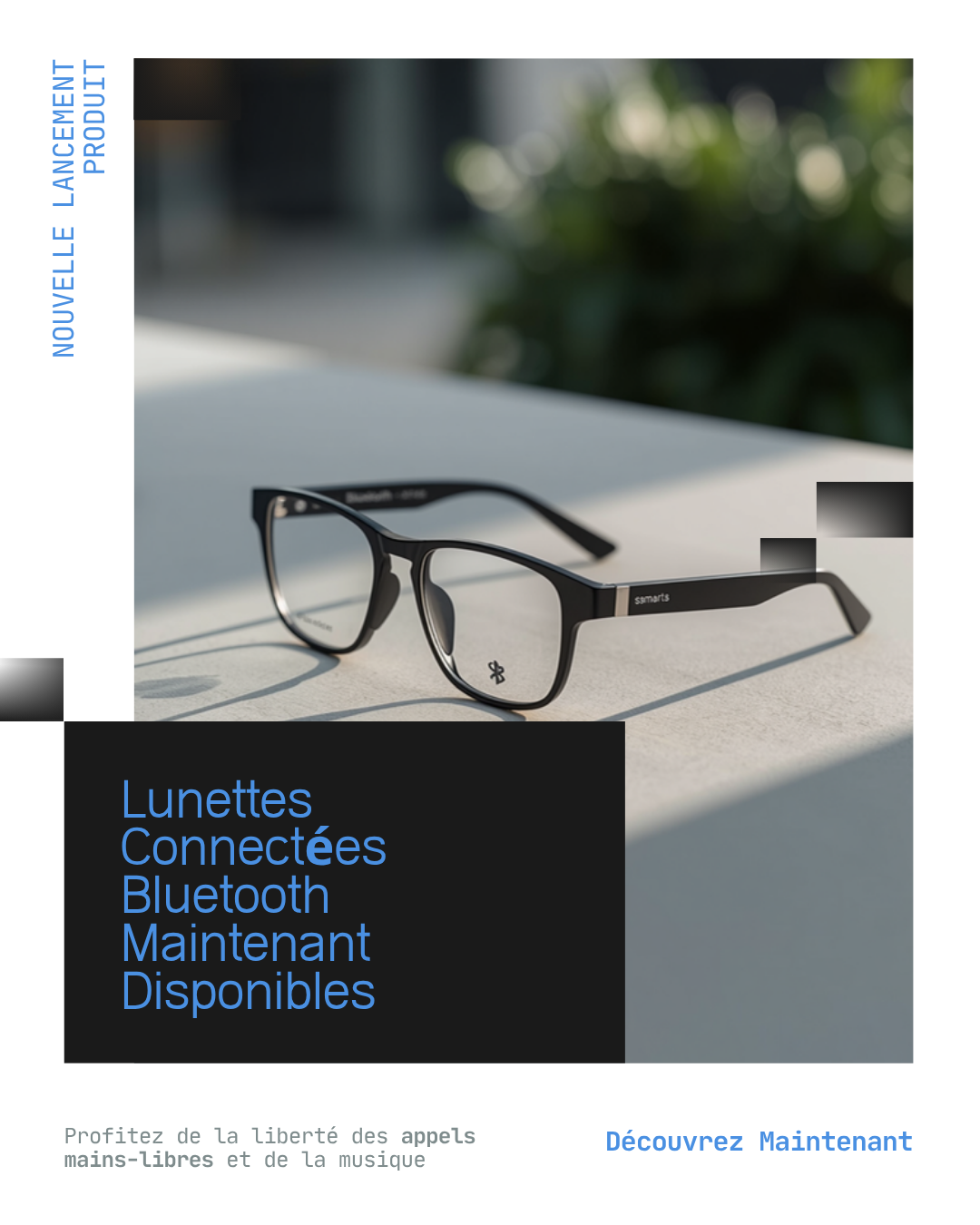 Lunettes connectées Bluetooth - fiche caractéristiques en français EUROVEXA
