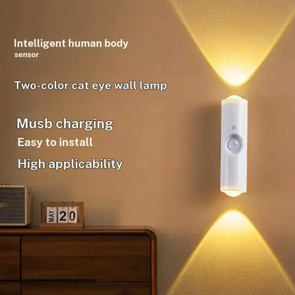 Spot LED intelligent avec détecteur de mouvement, rechargeable USB, plusieurs modes d'éclairage