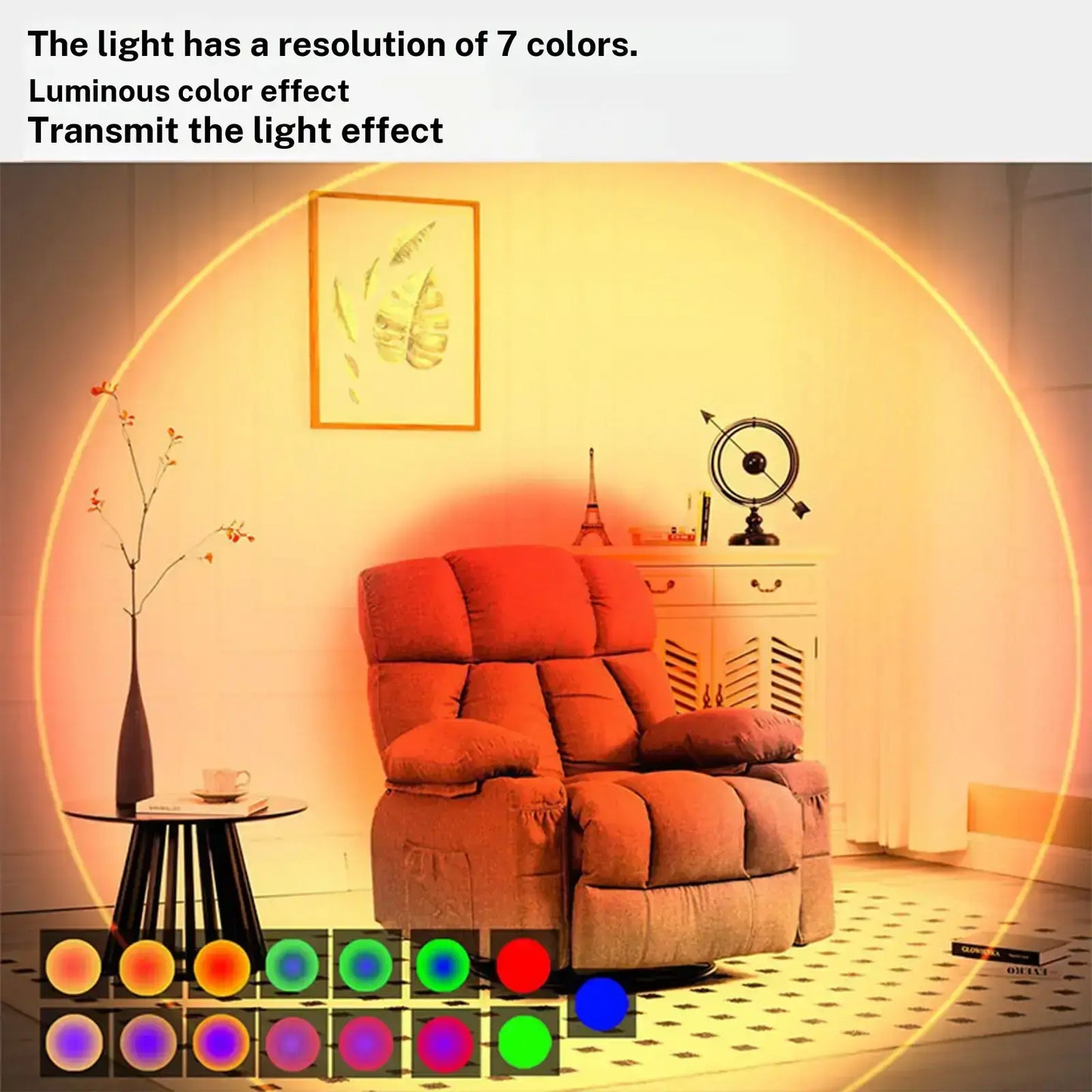 Spot LED intelligent avec détecteur de mouvement, rechargeable USB, plusieurs modes d'éclairage