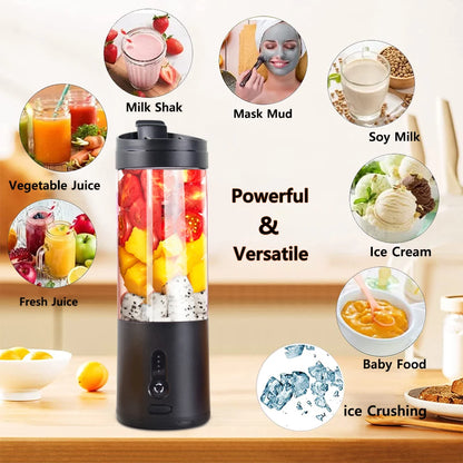 Mini blender portable rechargeable pour smoothies et jus