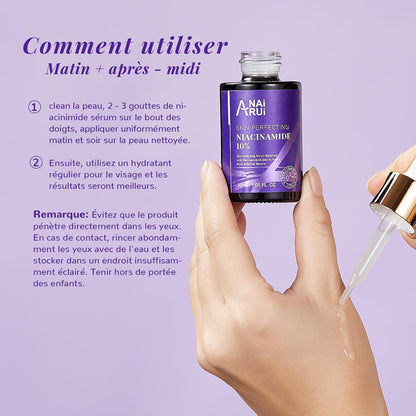Sérum Pour Le Visage À La Niacinamida, À La Vitamine B3, Au Zinc, À L'Arbutine, Anti-Vieillissement & Rides, Anti-Taches, Illumine La Peau, Protège Du Soleil, Pour Tous Types De Peaux, 30 Ml