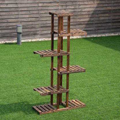Étagère à fleurs 6 niveaux en bois de sapin pour plantes