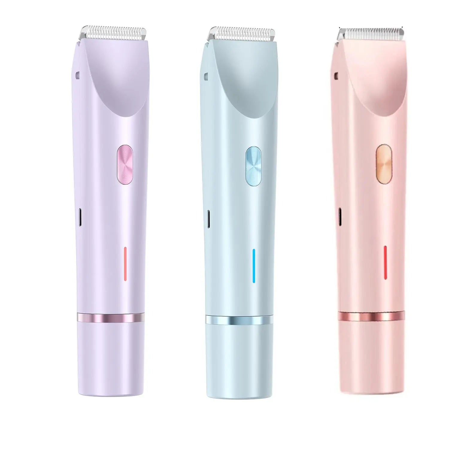 Effortless Elegance: Cordless Rechargeable 2-in-1 Electric Hair Trimmer for Women - Perfect for Face, Underarms, and Legs