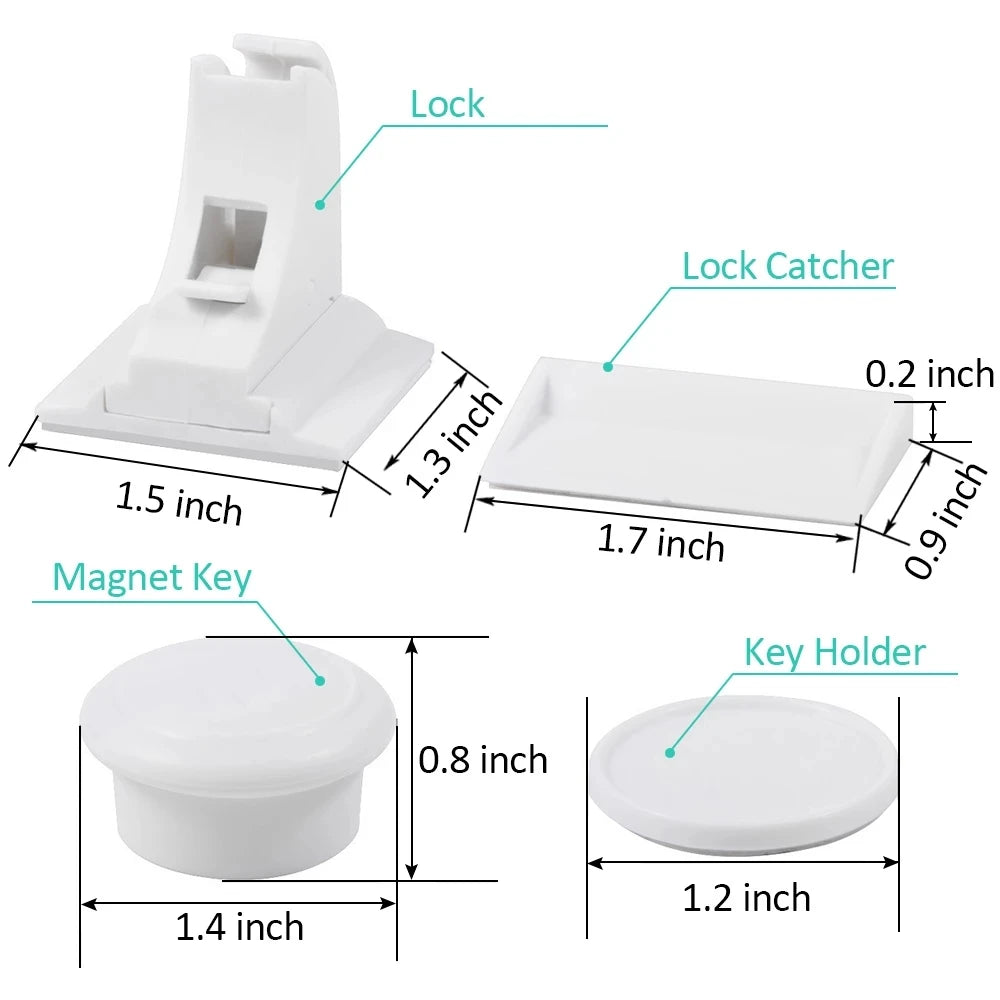 Dimensions du verrou de sécurité enfant