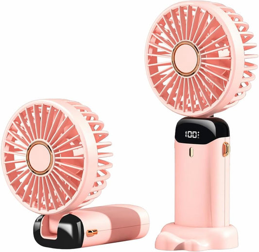 Ventilateur portable pliable USB rechargeable avec écran LED