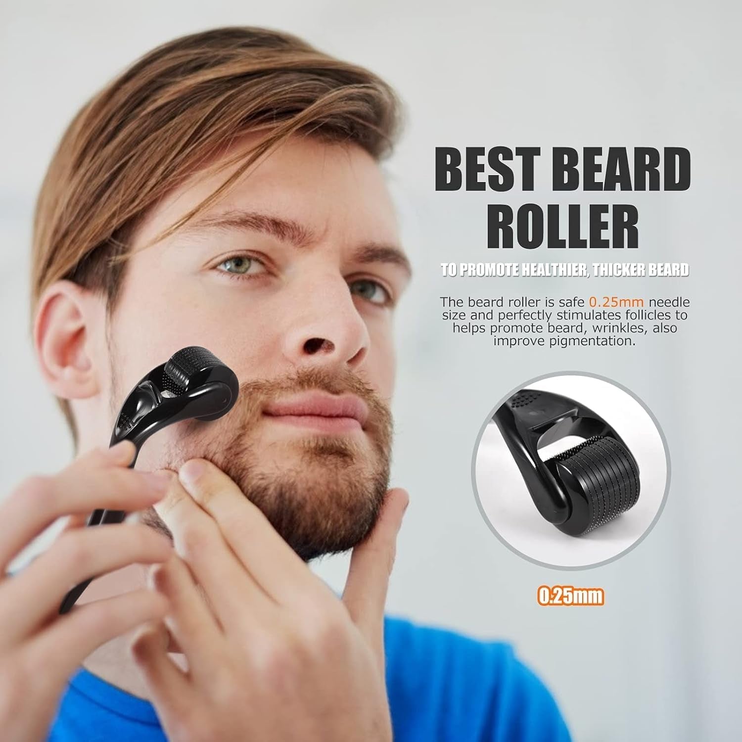 Kit d'entretien barbe 12-en-1 pour homme avec rasoir, huile, shampoing, ciseaux et accessoires