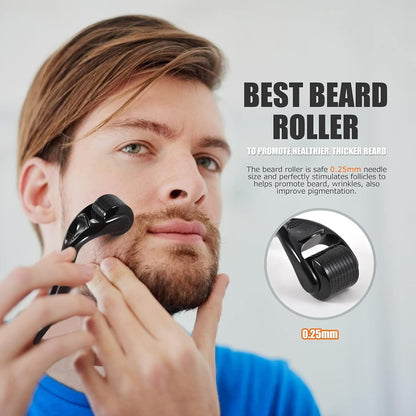 Kit d'entretien barbe 12-en-1 pour homme avec rasoir, huile, shampoing, ciseaux et accessoires