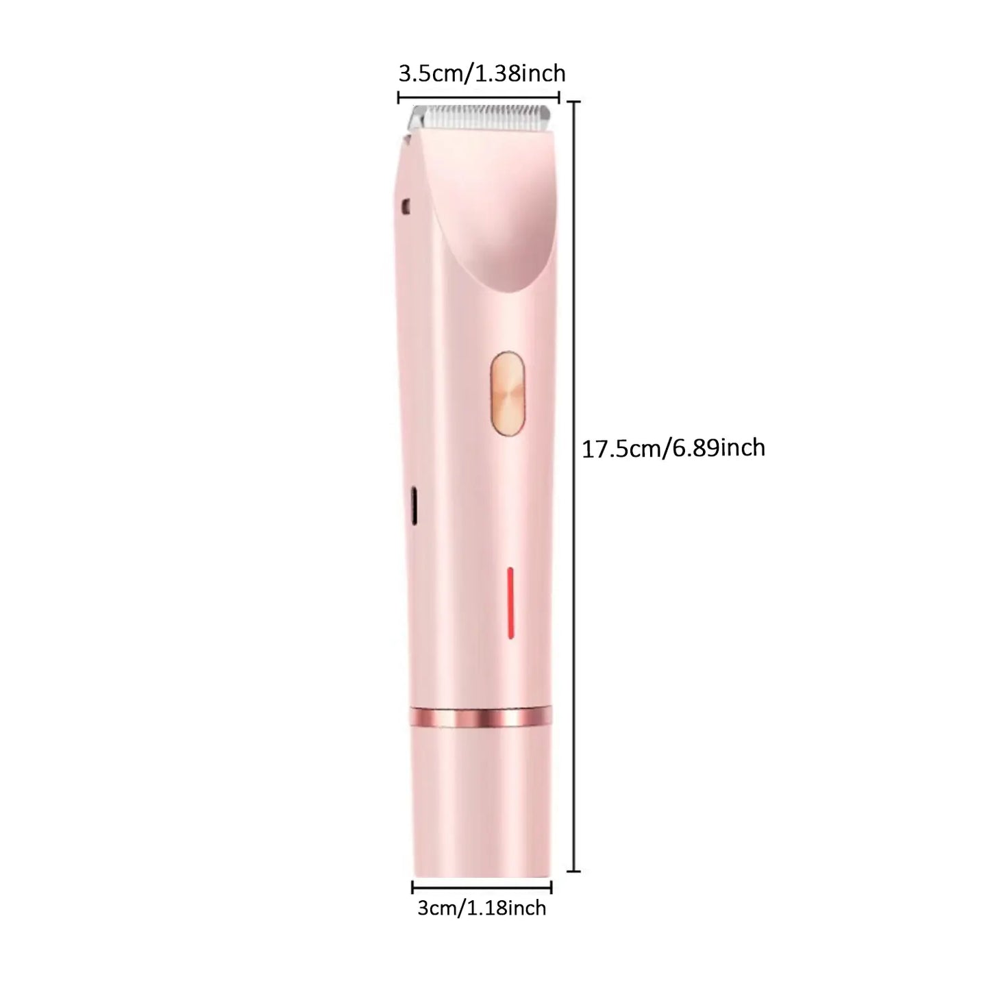 Tondeuse électrique 2-en-1 pour femme, visage et corps, sans fil et rechargeable