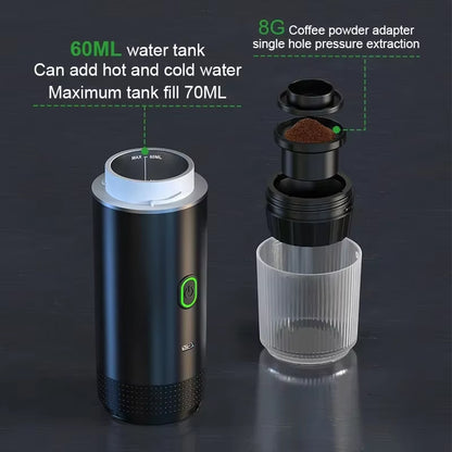 Machine à café expresso portable sans fil - batterie rechargeable