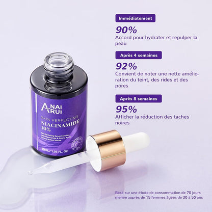 Sérum Pour Le Visage À La Niacinamida, À La Vitamine B3, Au Zinc, À L'Arbutine, Anti-Vieillissement & Rides, Anti-Taches, Illumine La Peau, Protège Du Soleil, Pour Tous Types De Peaux, 30 Ml
