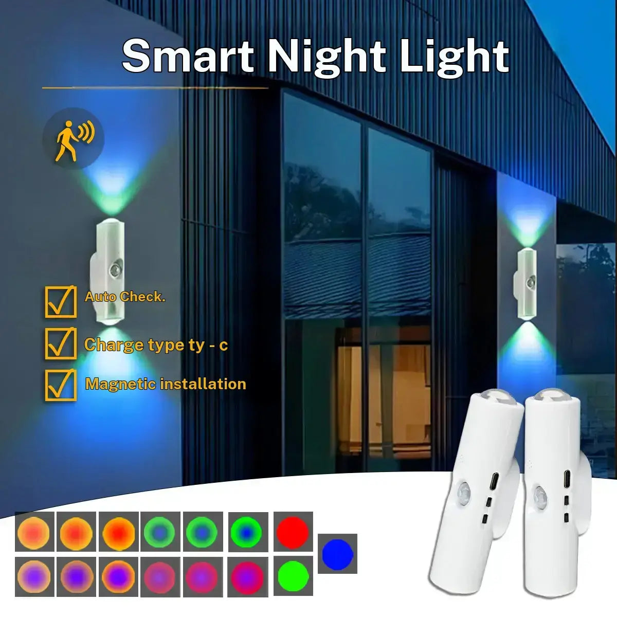 Transform Your Space with the Smart Spotlight: Motion-Sensing, Adjustable Modes, and USB Rechargeable