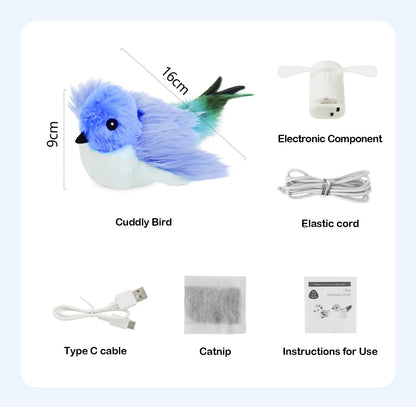Jouet oiseau interactif pour chat - dimensions