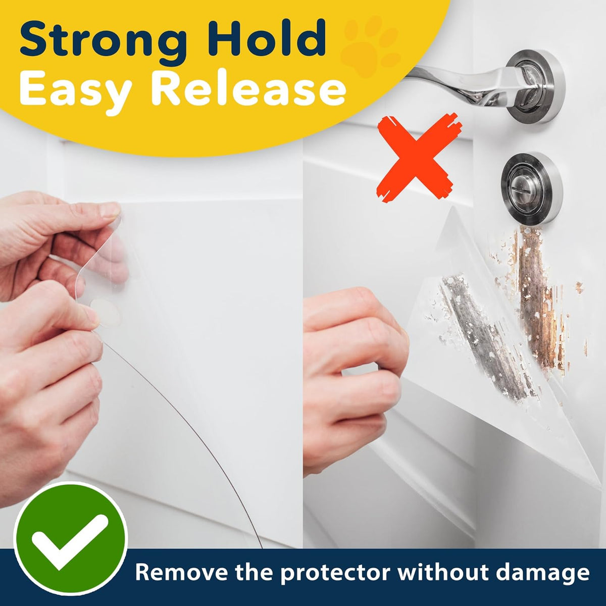 Protection anti-griffures pour porte - decoupe aux ciseaux