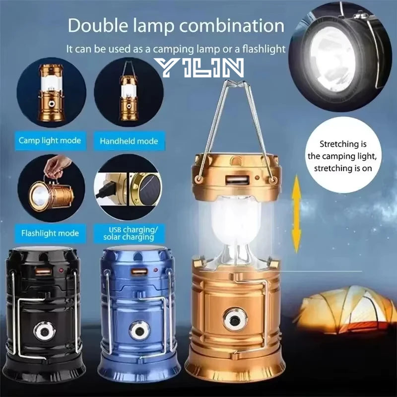 Lampe de camping solaire - résistante aux intempéries