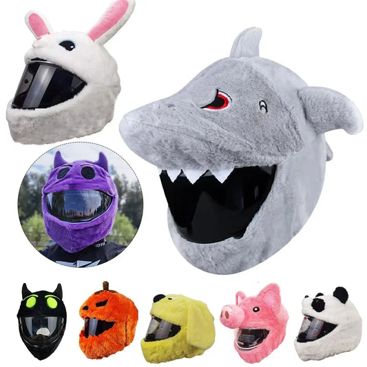 Housse peluche casque moto - designs disponibles