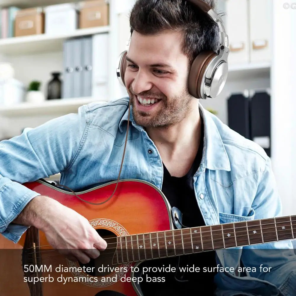 Casque DJ pliable avec microphone