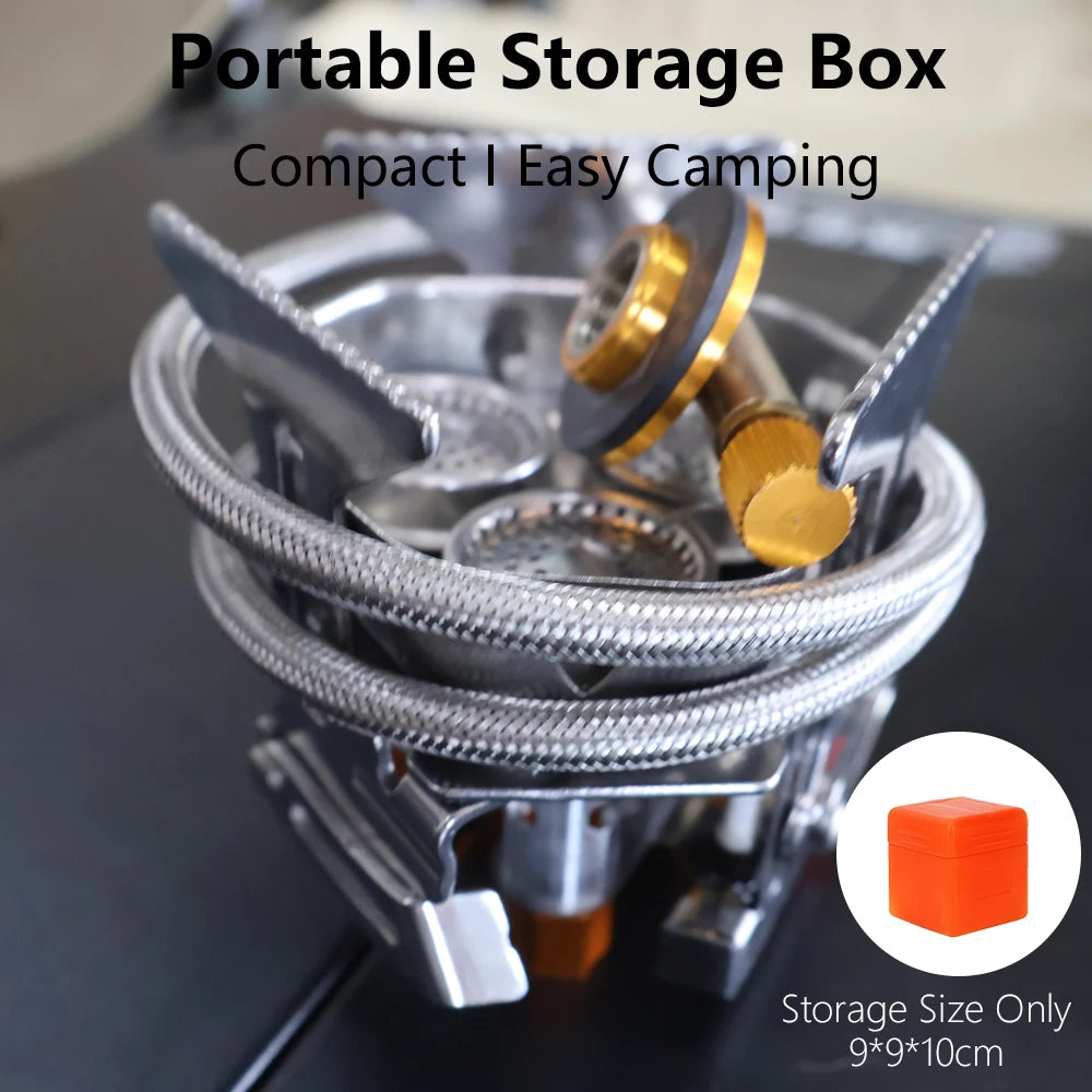 Réchaud de camping gaz 5800W - boite de rangement compacte