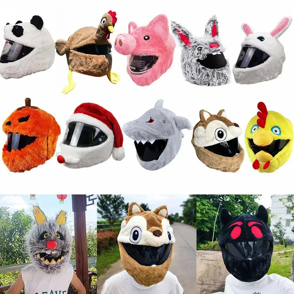 Housse peluche casque moto - vue principale