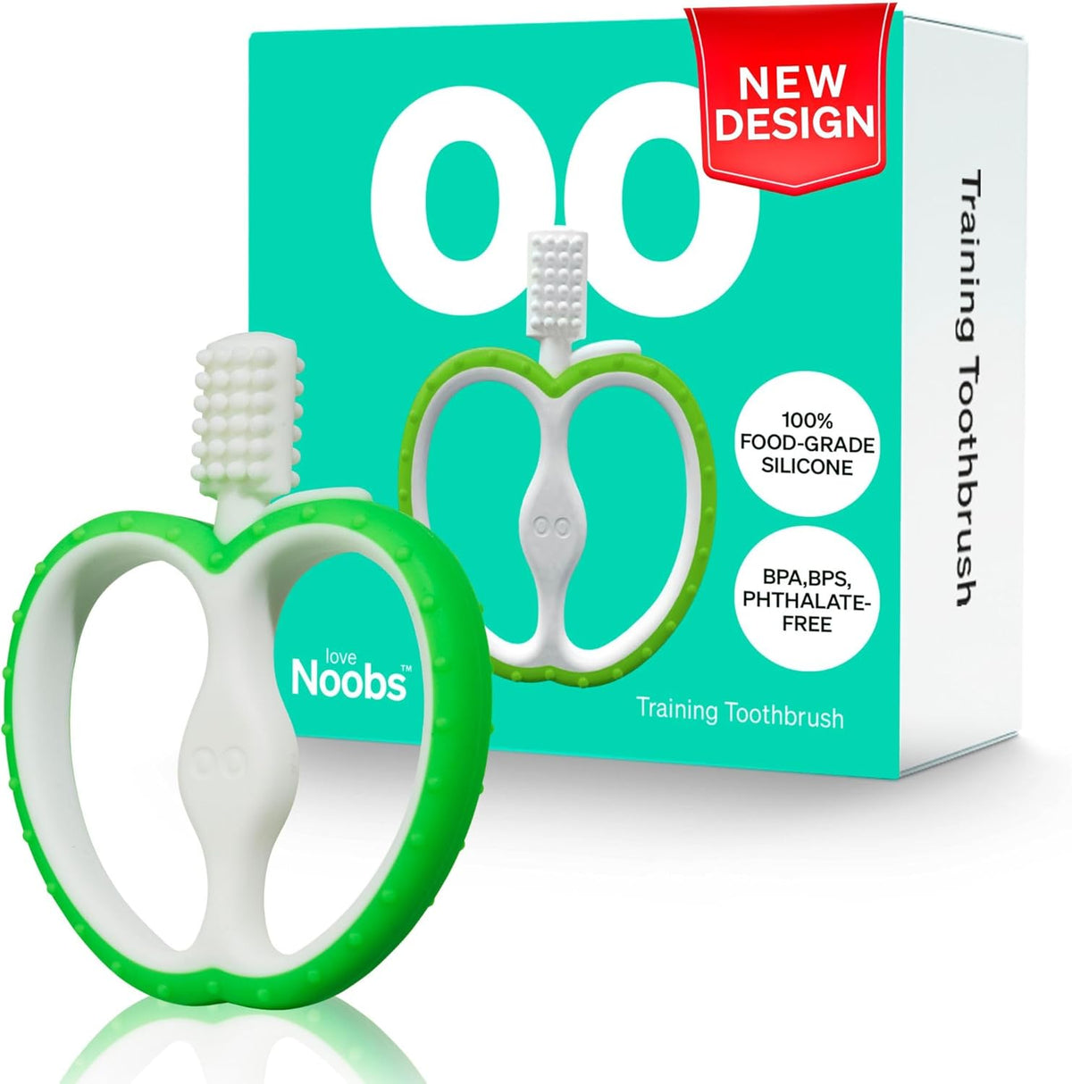 Brosse a dents dentition bebe silicone - vue principale