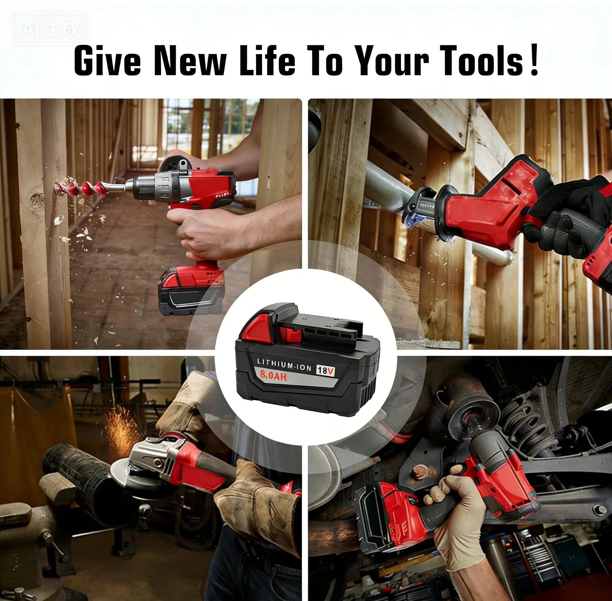 Batterie 18V haute capacité pour bricolage intensif
