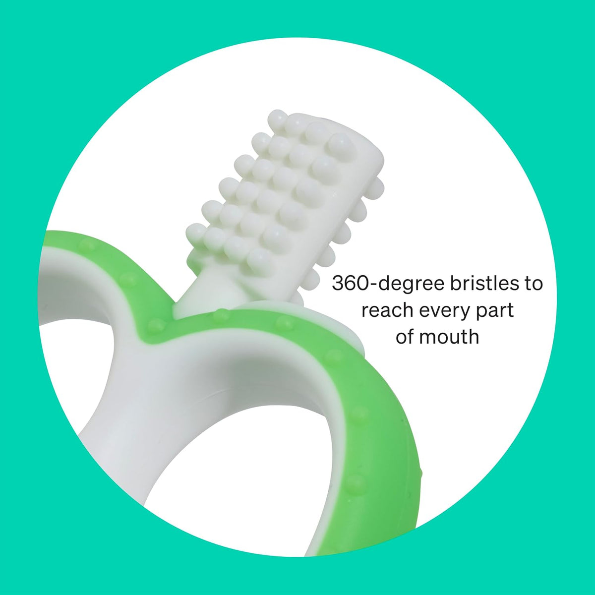 Brosse a dents dentition bebe - manche facile a saisir