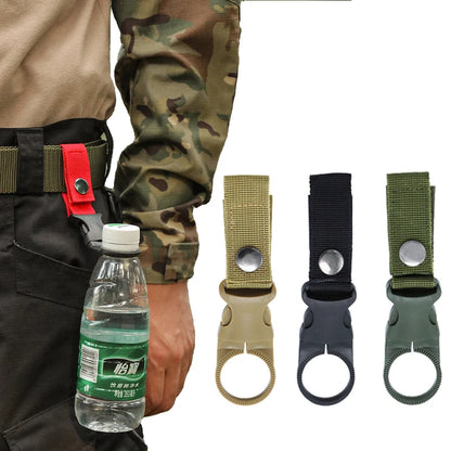 Porte-gourde mousqueton - sangle nylon double épaisseur