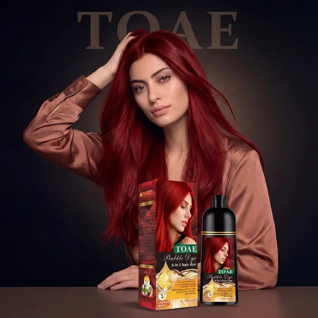 Shampoing colorant instantané 6-en-1 sans ammoniaque, 4 teintes disponibles avec masques capillaires