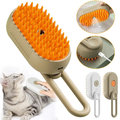 Brosse vapeur pour chat - vapeur et massage