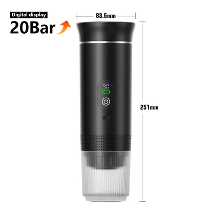 Machine à café expresso portable sans fil - compatible capsules