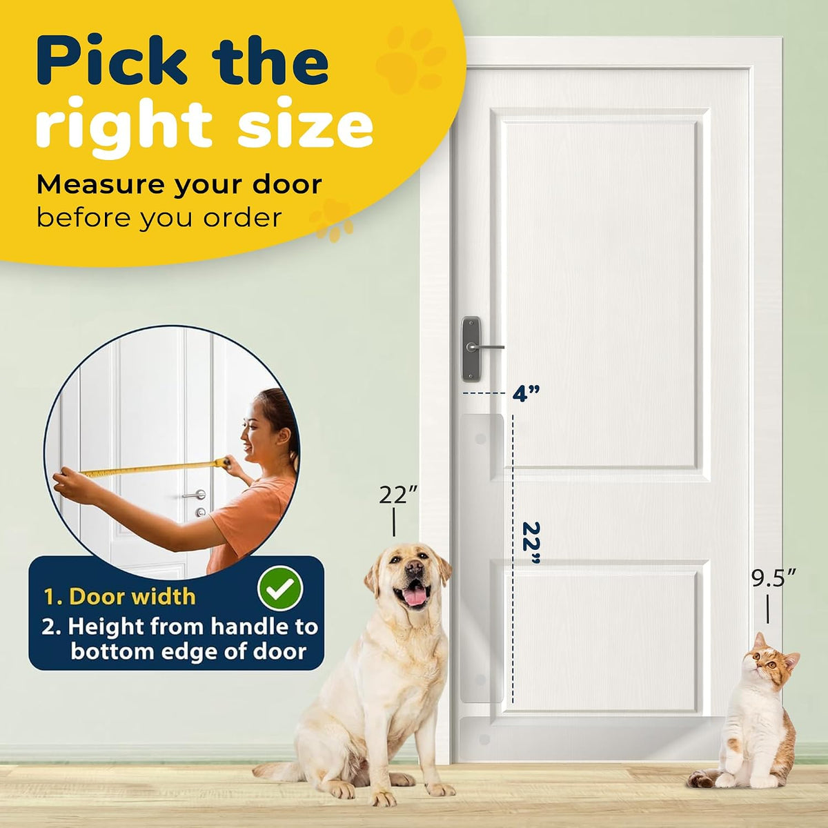 Protection anti-griffures pour porte - installation