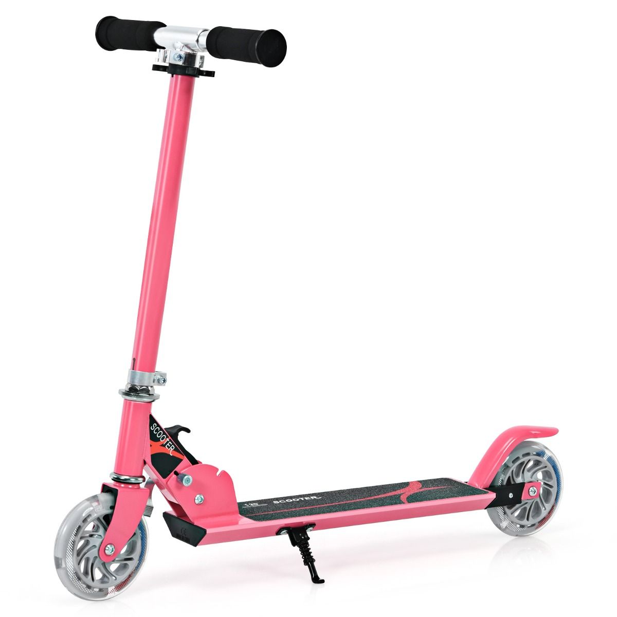 Trottinette Enfant Pliable avec Lumières LED - Hauteur Réglable et Design Coloré pour des Balades Amusantes en Toute Sécurité