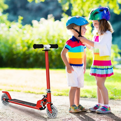 Trottinette enfant pliable avec lumières LED et hauteur réglable
