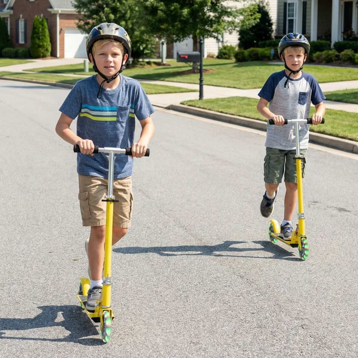 Trottinette Enfant Pliable avec Lumières LED - Hauteur Réglable et Design Coloré pour des Balades Amusantes en Toute Sécurité